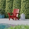 Flash Furniture Red Adirondack Patio Chair with Cupholder LE-HMP-1045-10-RD-GG - alternate 8